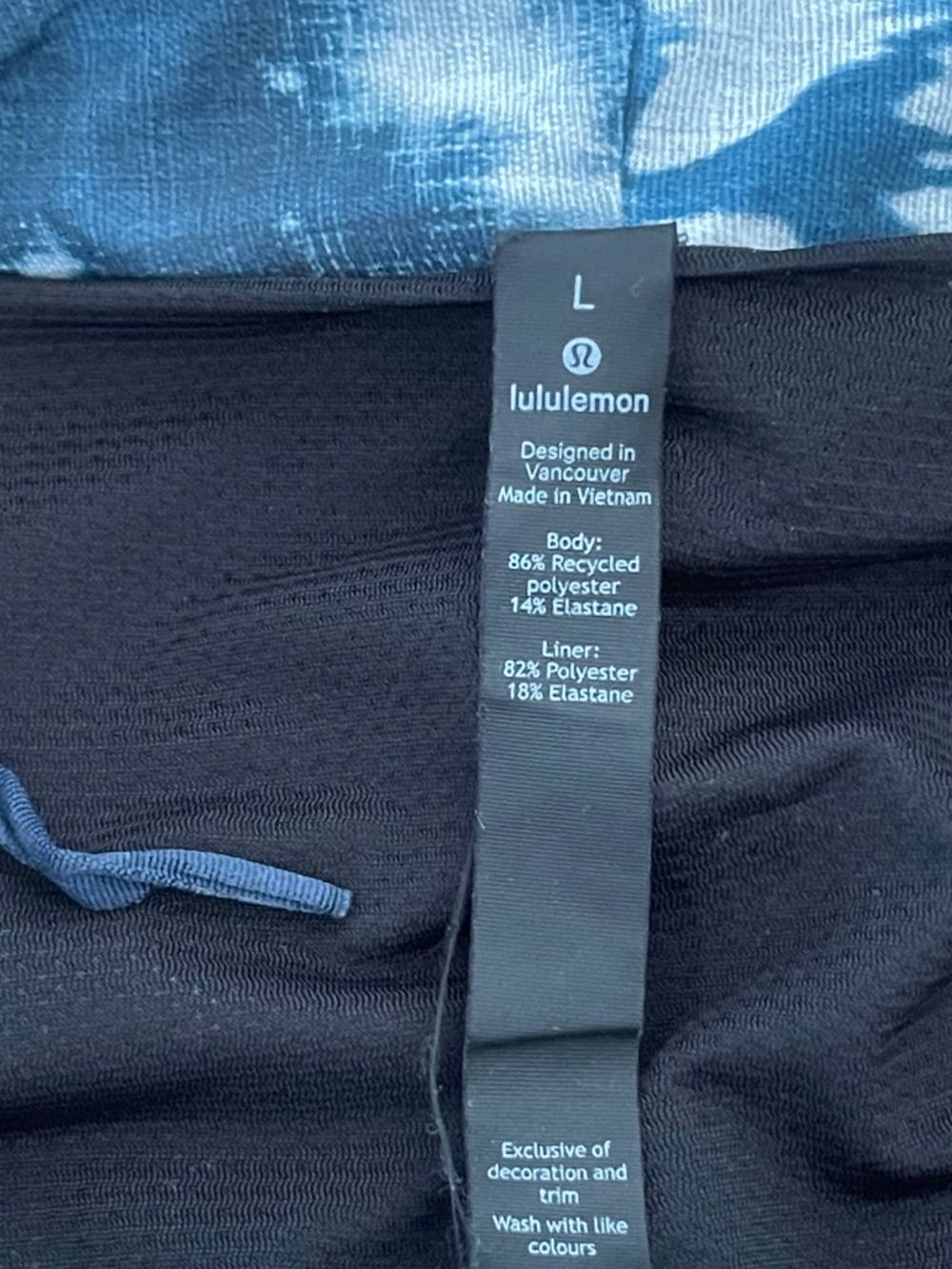Lululemon Surge Short 4" Updated Out Of Mind Mini Bleached Indigo Starlight - Picture 3 of 10